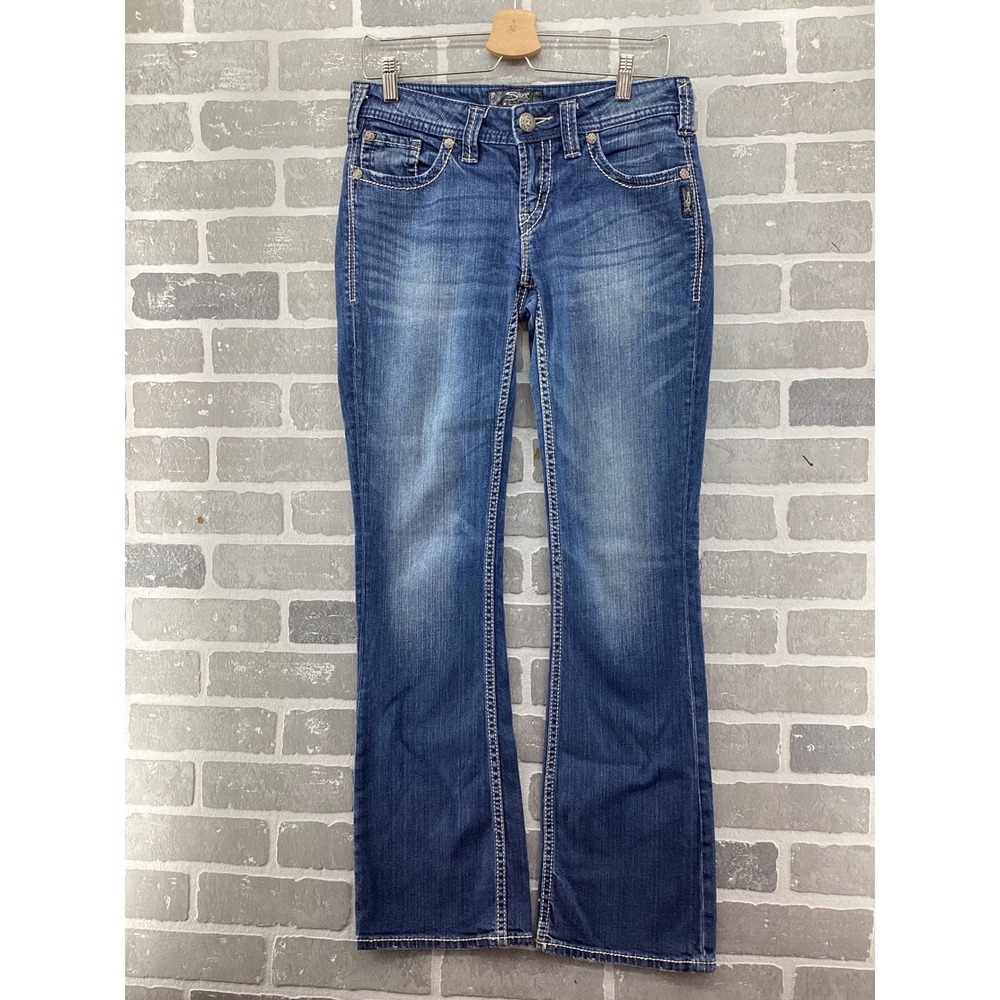 Silver Jeans Co Aiko Bootcut Medium Wash Denim Jeans W29 L33 Womens Mid Rise